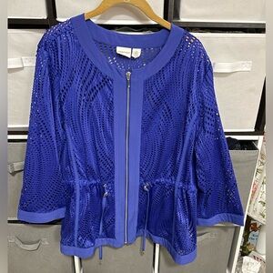 EUC/Zenergy by Chico’s/Fishnet Style Jacket/Size 3 (equivalent to XL)